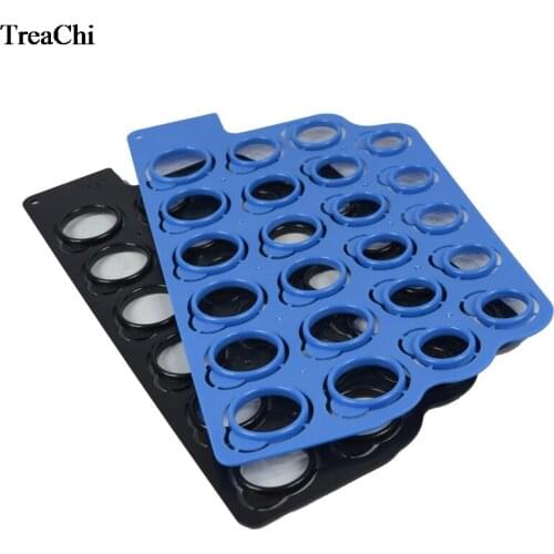 Big Sale 200Pcs Plastic Jewelry Ring Sizer Tool US Size Blue Black Ring Measuring Template Convenient Finger Sizer Gauges 2-13