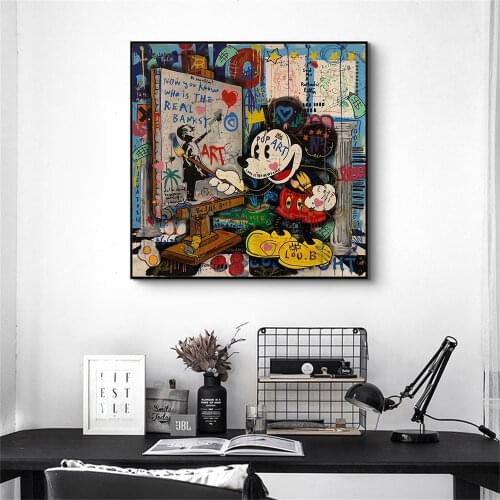 Disney Canvas Painting Mickry Mouse Paint Pop Art Posters and Prints On the Wall Art Pictures for Room Wall Home Decor Frameless