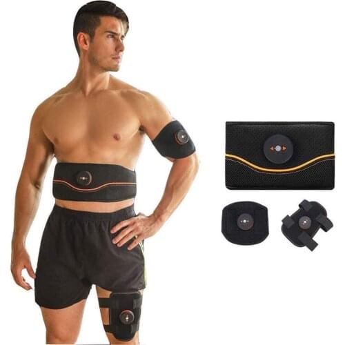 Electric Vibration Slimming Belt Rechargeable EMS Waist Arm Tight Trimmer Weight Loss Fitness Exercise Abdominal Abs Toning Belt