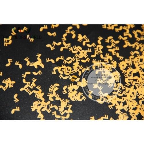 IN-E Solvent Resistant Neon Orange Color Musical Note Shape Glitter for Nail Polish and DIY decoration 1Pack =50g