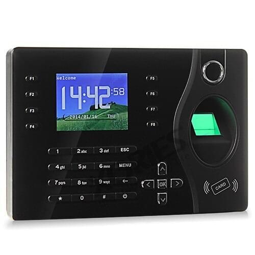 HOMSECUR New Fingerprint And RFID Card Attendance Time Clock+ TCP/IP+ USB+ PC Software