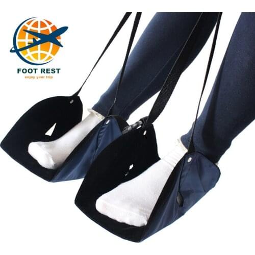 Fashion Portable Feet Hammock Rest Foot Chair Care Tool Cotton Knitted Footrest Flight Carry-on Foot Hammock Outdoor Rest Cot