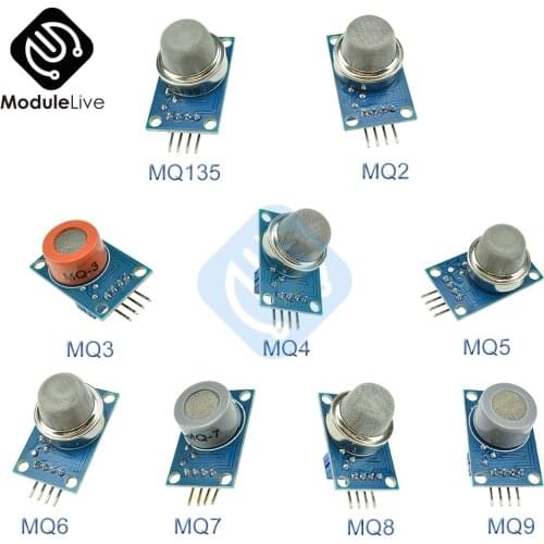 MQ135 MQ-135 MQ2 MQ3 MQ4 MQ5 MQ6 MQ7 MQ8 MQ9 Smoke Liquefied Flammable Methane Gas Sensor Module for Arduino Diy Starter Kit