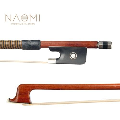 NAOMI Brazilwood Viola Bow 16'' Viola Bow Octangonal Stick Natural Horsehair Ebony Frog Paris Eye Inlay Beginner Use