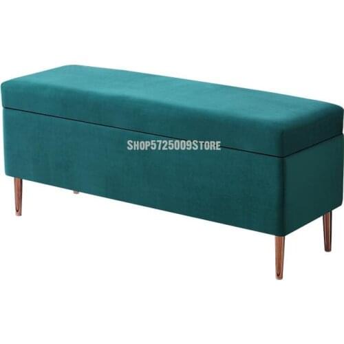 Nordic Luxury Storage Shoes Stool Family Bed End Sofa Stool Rectangular Clothing Store Storage Stool Box
