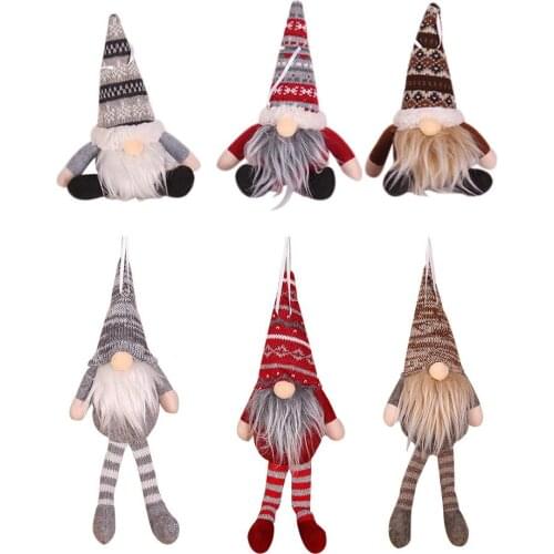 New Cute Forest Doll Christmas Tree Pendant Mini Doll Christmas Hanging for Home Christmas Tree Decorations Xmas Gift for Kids