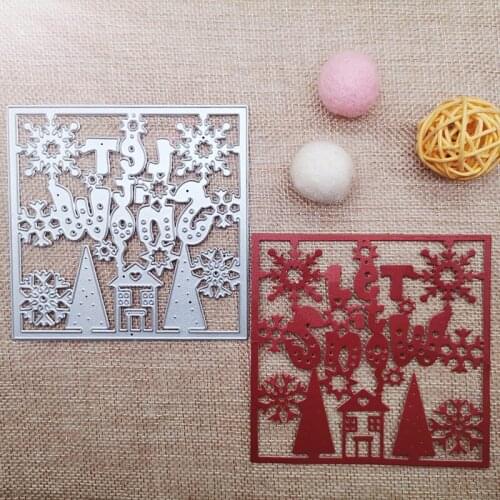100*100mm merry christmas snowflake new Metal Cutting Dies Scrapbooking DIY Album Paper Card Craft Embossing stencil Dies