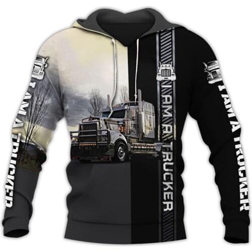 New mens and womens fashion casual sweatshirt Love Truck 3D fully printed zipper hoodie Autumn winter Harajuku casual hoodie