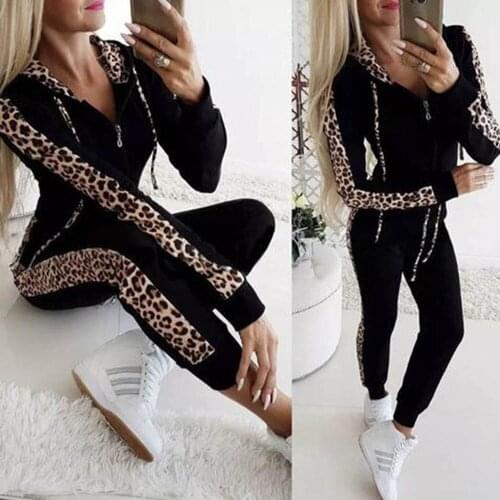 Autumn Streetwear Suit Women Sport Tracksuit Zipper Hoodies Sweatshirt Pants Set Jogger Sport Wear Ladies Casual Sweat 2Pcs Set