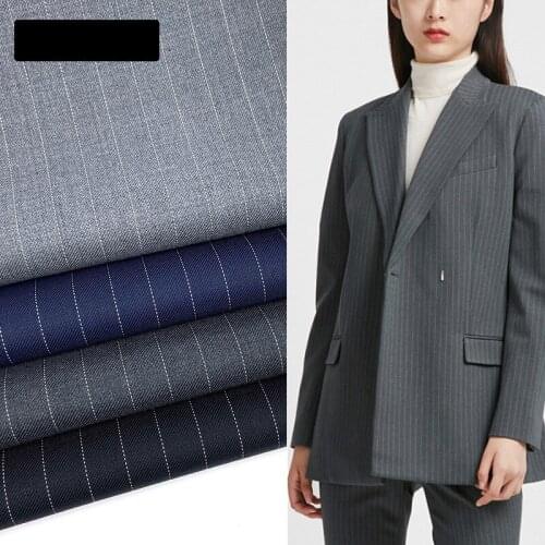 Stripe wool fabric Blazer trousers suit fabric Suit Pants Sewing skirt jacket coat spring autumn thick