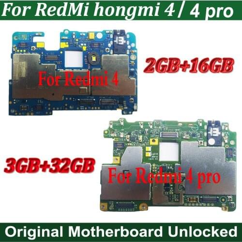 Tested Original Working Unlocked Mainboard Motherboard flex Circuits Cable FPC For Xiaomi Hongmi 4 16GB / Redmi 4 pro 32GB