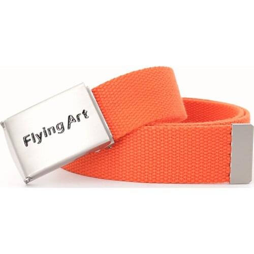 FLYING ART Casual fashion canvas quick release belt luxury gift young student couple jeans belt