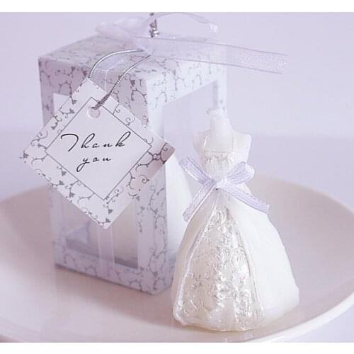 Wedding Bride Dress Candle Favor Wedding gifts for guest wedding souvenirs 200pcs SN3672