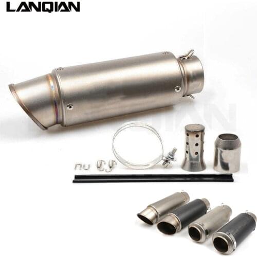 Universal Motorcycle Carbon Fiber Exhaust Pipe GP Escape Exhaust Muffler For KAWASAKI ZX12R ZX6R ZX636R Z900 Z650 Z800 H2R Z900