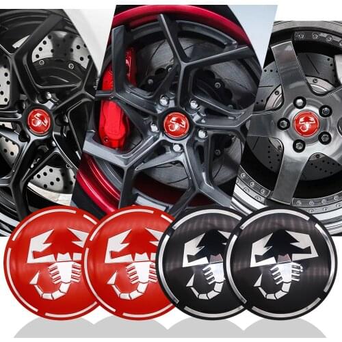 4pcs Car styling Scorpion car emblem Wheel Center Hub Cap badge covers for FIAT abarth 500e punto bravo fiat 124 125 125 500 695