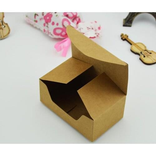 500pcs 9.2*5.6*4cm Kraft Paper Box Business Card Packaging Box Jewelry Soap Candy Gift Boxes Black Brown SN3073