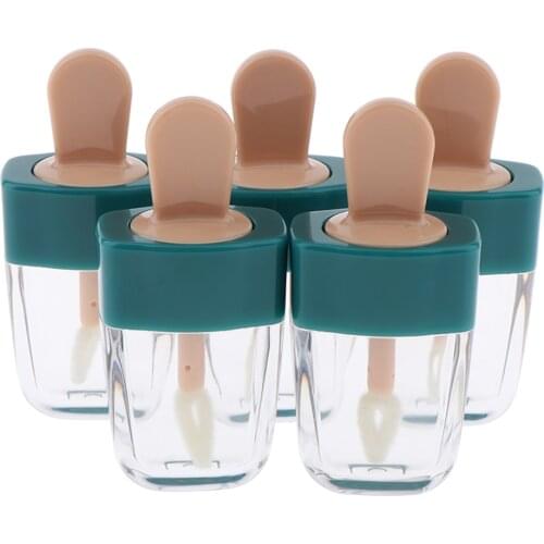 6ml Empty Mini Lip Gloss Balm Bottle Tubes with Cute Caps - 5 Pack