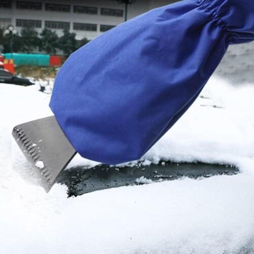 Car Ice Scraper Mitt Winter Warm Car Windshield Snow Shovel Glove For Auto Window Outdoor Snow Shovel Glove