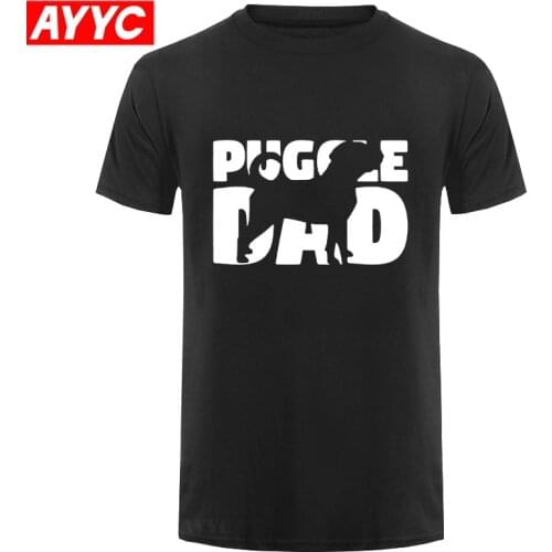 AYYC New Puggle Dad T Shirt Puggle Dog Dad Tee T Shirt Men Summer Cotton Short Sleeve Tops Unisex Clothes Plus Size