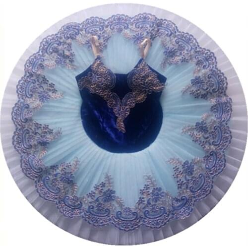 Blue Ballet Dance Costumes Ballerina Girls Kids Child Adult Sleeping Beauty Ballet Tutu Swan Lake Dress Women Stage Performance