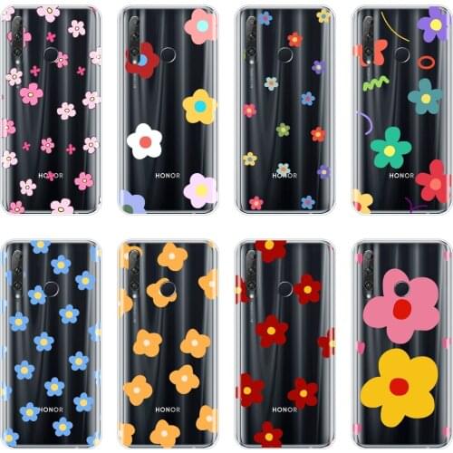 Yellow Flower Red Pink Silicone Phone Case For Huawei Honor 8A Pro 8S V20 Back Cover For Huawei Honor 10i 20i 20 Lite Pro Case