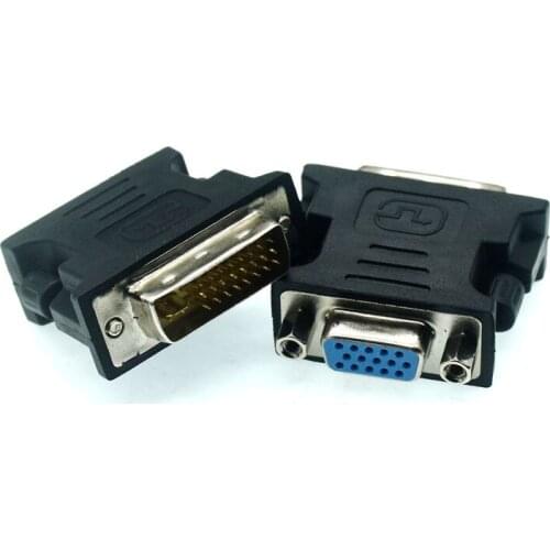 DVI-I 24+5 Pin DVI To VGA Male To Female Video Converter Adapter For PC Laptop For Graphics Cards Computer 1080P HDTV Monitor