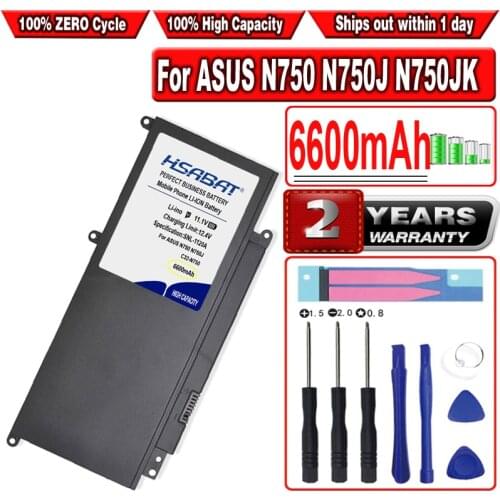 HSABAT 6600mAh C32-N750 Laptop Battery for ASUS N750 N750J N750JK N750JV N750Y47JK-SL N750Y47JV-SL