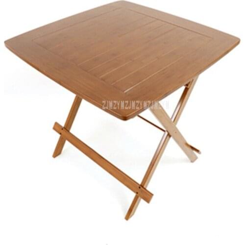 Chinese Bamboo Furniture Dining Table Square 80cm Outdoor/Indoor Garden Table Legs Foldable Folding Dining Table Bamboo Wood