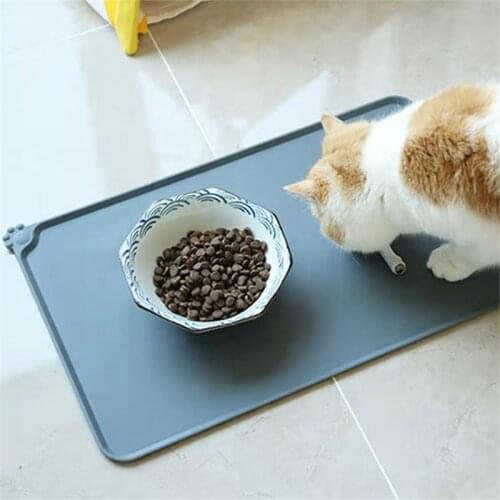 Mat Pet Bed Summer Cooling Mat Dog Feeding Silicone Food Mat for Cat Placemat Feeding Drinking Dish Waterproof Non-slip Supplies