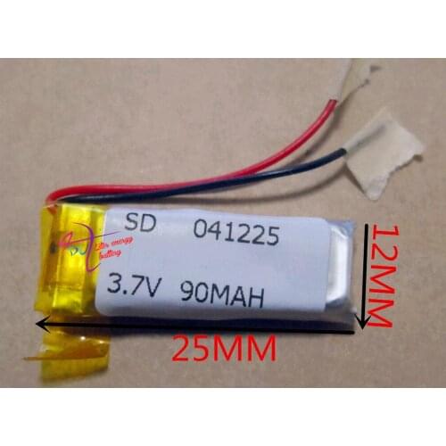 Best battery brand 3.7V lithium battery 041225 401225 90MAH MP3 MP4 MP5 small Bluetooth headset battery