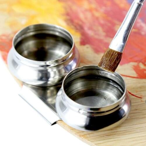 Oil Palette Single Dipper Artist Dipper Container Cup Painting Pot Clip&Lid