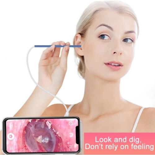 Medical Digital USB Otoscope 5.5mm Visual Ear Cleaner Inspection Camera 3 in 1 Endoscope Earwax Removal Tool for Human Dogs Ears