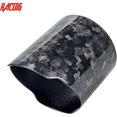 Modified car exhaust pipe accessories do-it-yourself DIY forged carbon fiber straight side shell tail throat decorative cover
