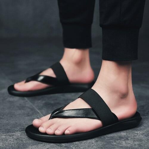 Mens Flip Flops Fashion Slippers Beach Casual Sandals Summer Shoes for Men Outside Flat heel light weight Slippers 38~44