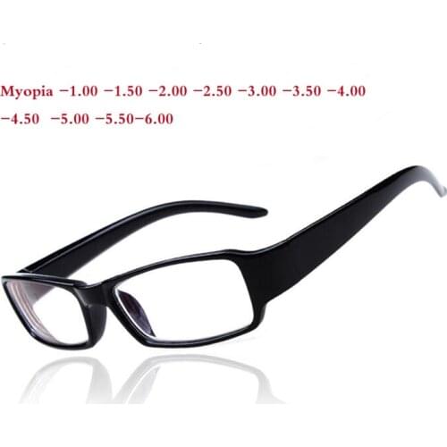 Hot New Womens Mens Finished Myopia Glasses Short Sight Eyewear Black -100 -150 -200 -250 -300 -350 -400 -450 -500 -550 -600