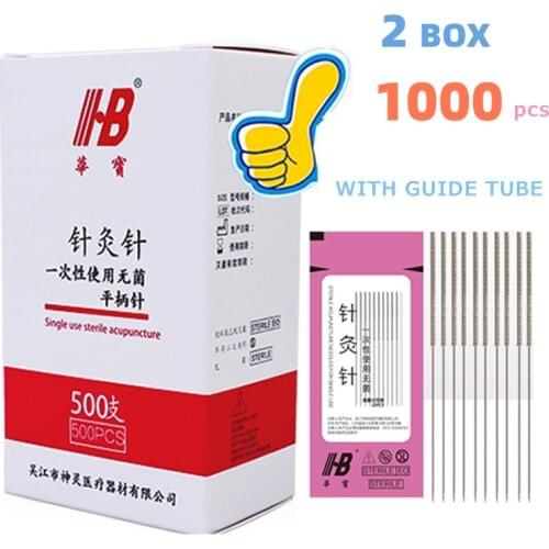 Disposable Sterile Needle 1000 Acupuncture Needles Acupuncture Beauty Massage Sterilze Needle With Tube