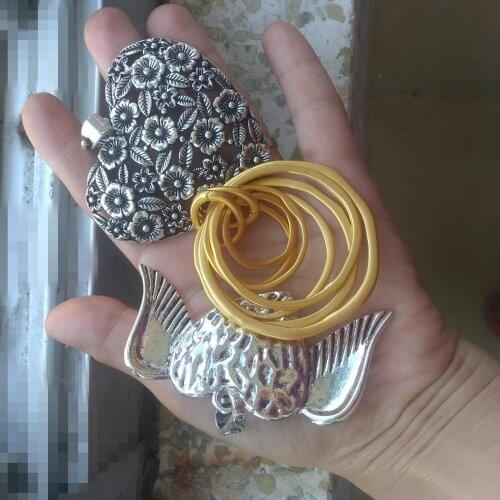 Clearance sale large pendants necklaces choker gold silver man woman jewelry findings slider animal wing peace heart alloy 1pc