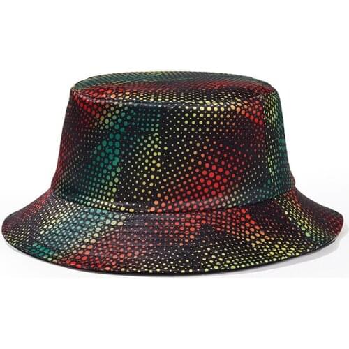 Bucket Hat Black Men Reversible Women Summer Sun Beach UV Protection 3D Pattern Breathable Hiphop Cap Outdoor Holiday Accessory