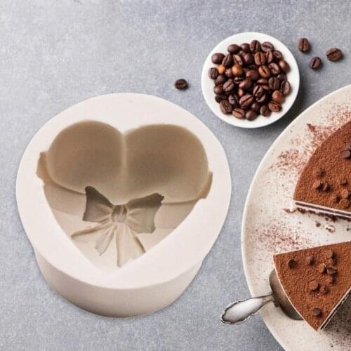 Portable Excellent Heart Shaped Dessert Mold Silicone Dessert Mold Non-stick for Home