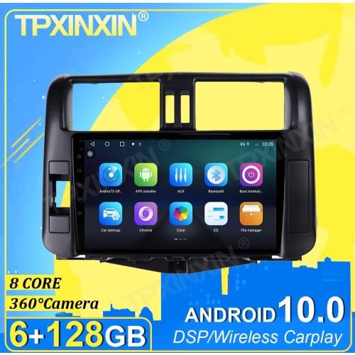 PX6 IPS Android 10.0 6G+128G Carplay 360 Camera For Toyota Prado 2010-2013 Multimedia Player Radio Tape Recorder Video Navi GPS