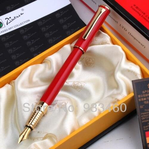 Red real Picasso 988 Fountain Pen business gift pen free shipping school and office Writing Supplies send teacher 0.5mm