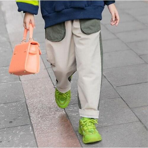 Girls Pants Autumn Winter Teenage Girl Two Color Big Pocket Warm Trousers Chilren Thicken Pant Kids Clothing 10 12 14T