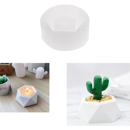 Hexagonal Shape Silicone Mold Mould DIY Ashtray Plaster Cement Mould For Succulent Plants Art Flower Pot DIY Candle Holder Mould