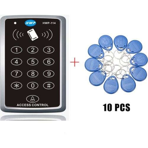Keypad Access Control RFID Proximity Door Access Control System with master cards function 125KHZ 10 cards free