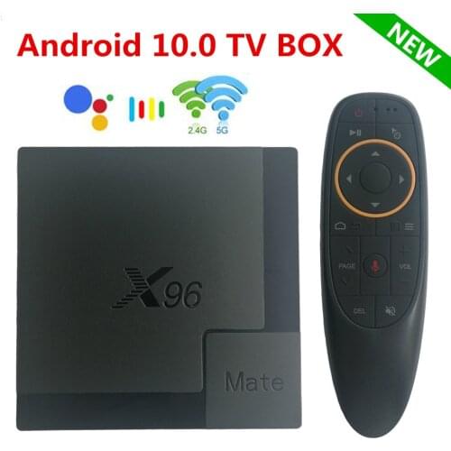 New X96Mate TV Box Android 10 4G 64GB 4K 2.4G&5Gwifi BT Google Voice Assistant Support Youtube TVBOX X96 Media player