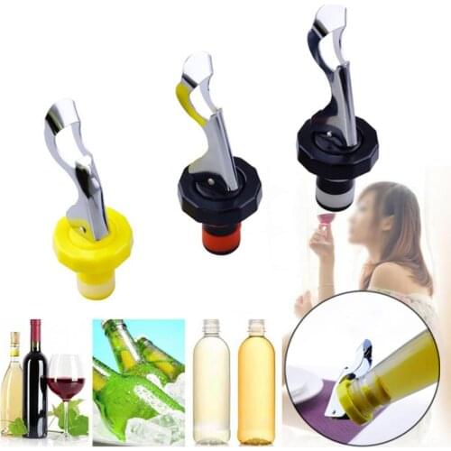 Press Type Stainless Steel Vacuum Sealed Red Wine Storage Bottle Stopper Sealer Saver Preserver Closures Lids Caps Home Bar