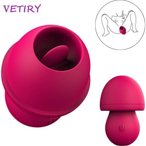 VETIRY Tongue Licking Vibrator for Woman Oral Sex Toys Vagina Clitoris Stimulator 12 Modes Nipple Massager Female Masturbator