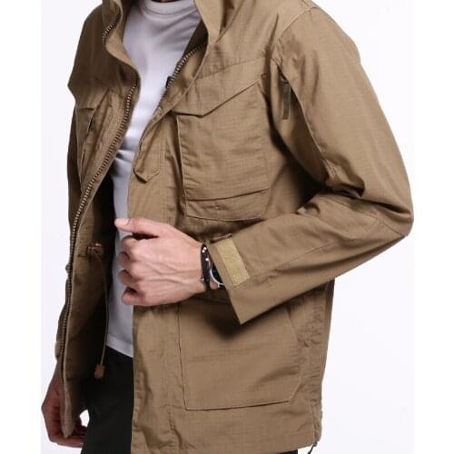 Men Winter outdoor tactical military training windbreaker hooded coat outwear hiking climbing cotton keep warm waterproof jacket