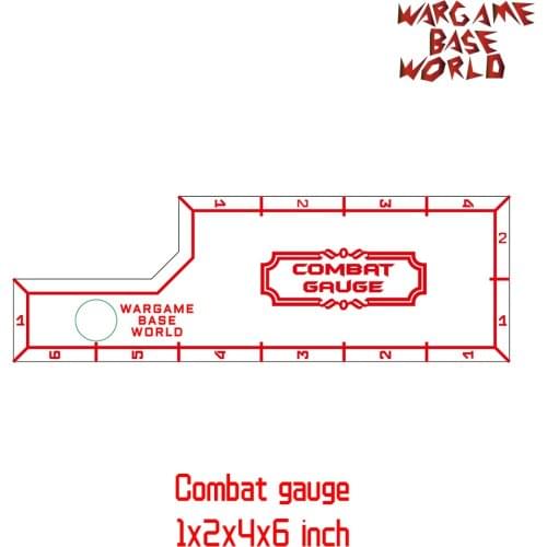 Wargame Base World - combat gauge - measure tooling - Battle gauge -1x2x4x6