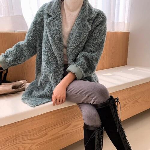 Sheating Clothes 2020 Sheep 100% Wool Parka Real Fur Winter Coat Women Manteau Femme 19092 YY2300